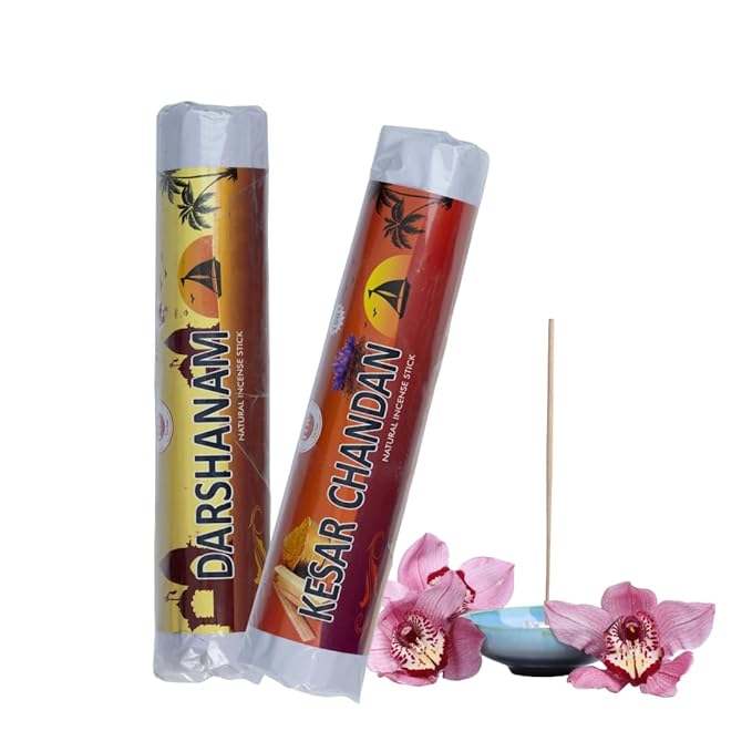 FOV Darshanam & Kesar-Chandan Charcoal Free Incense Sticks