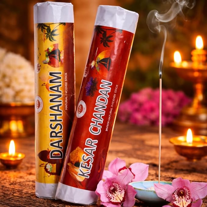 FOV Darshanam & Kesar-Chandan Charcoal Free Incense Sticks
