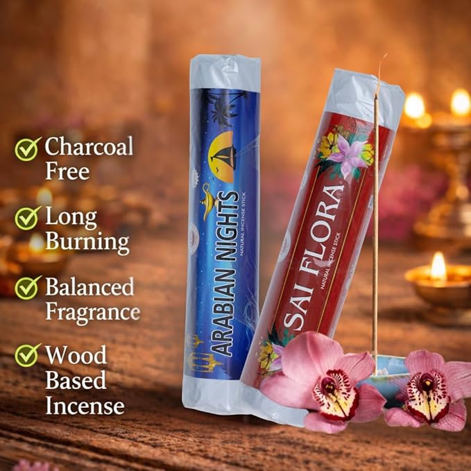 FOV Arabian Night & Saiflora Charcoal Free Incense Sticks