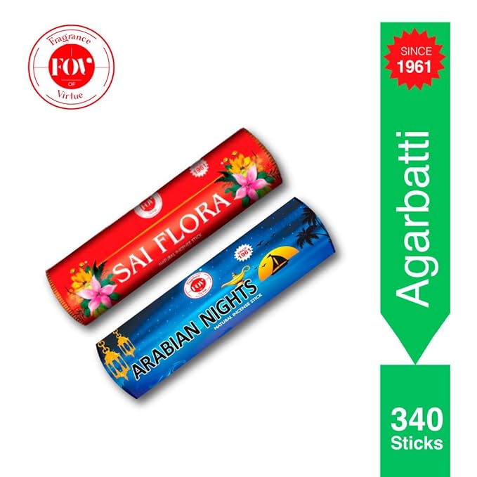 FOV Arabian Night & Saiflora Charcoal Free Incense Sticks