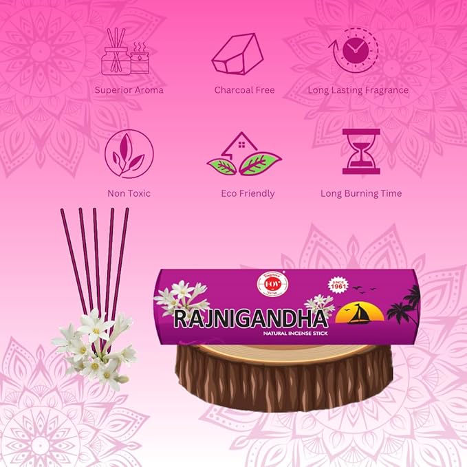 Rajnigandha Incense Sticks – 500g (Approx. 340 Sticks)