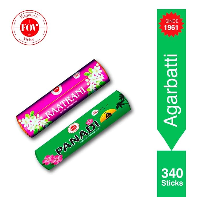 FOV Panadi & Raatrani Charcoal Free Incense Sticks