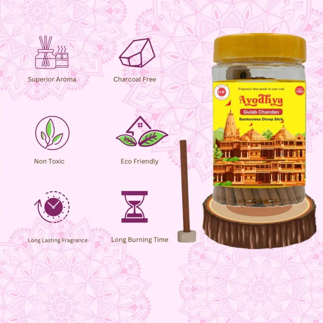 FOV |Wellness- Gulab Chandan Incense| Dhoop Stick