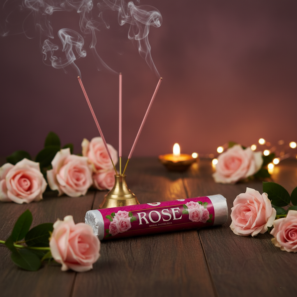 Rose Incense Stick Rolls Pack of 1