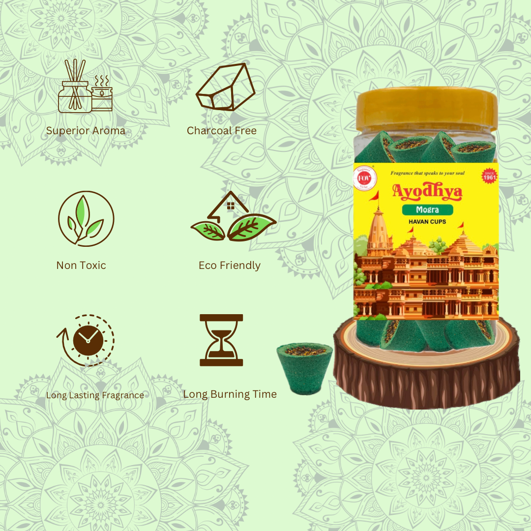 Aromatherapy | Mogra and Rose | Havan Cup