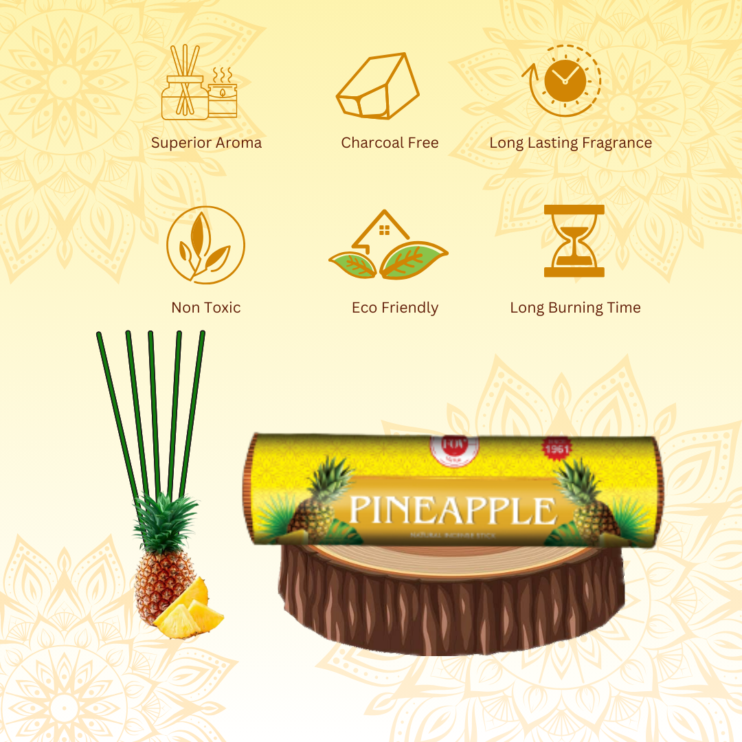 Pineapple | Color Agarbatti/Incense sticks