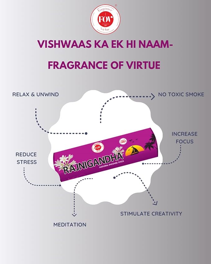 Rajnigandha Incense Sticks – 500g (Approx. 340 Sticks)