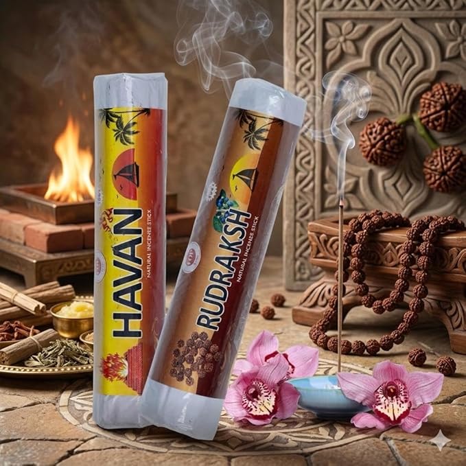 FOV Havan & Rudraksha Charcoal Free Incense Sticks