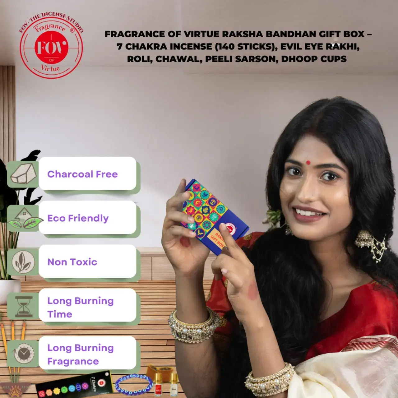 Rakhi Gift Box – 7 Chakra Incense